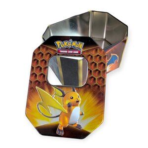 Hidden Fates Pokemon Storage Tin: Raichu with Charizard and Gyarados (empty)